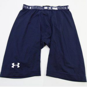 Under Armour Men’s HeatGear Sonic Compression Shorts Navy Blue White Size Medium
